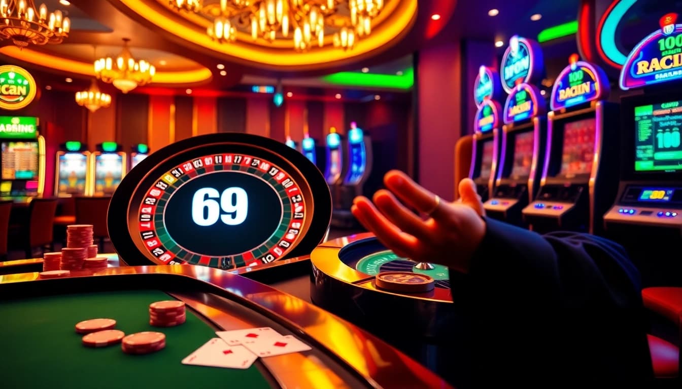 Experience thrilling gaming action with 69vn at this luxurious online casino setup.