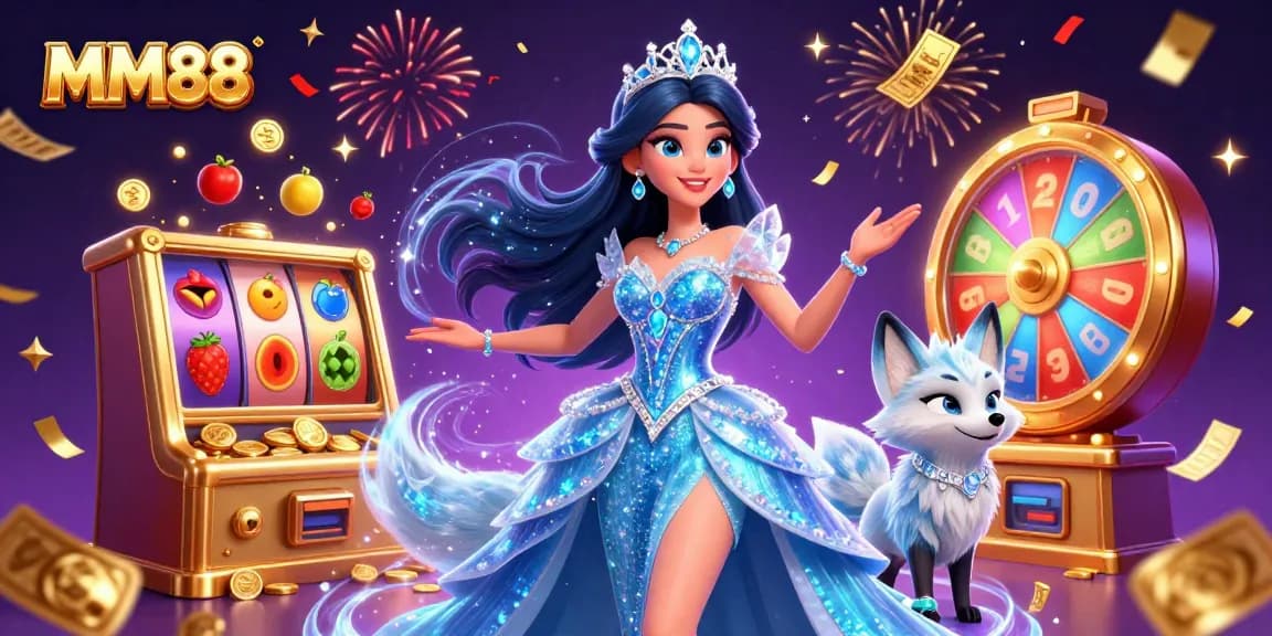 Experience the thrill of MM88 with a vibrant 3D casino scene featuring captivating characters and dynamic game elements.