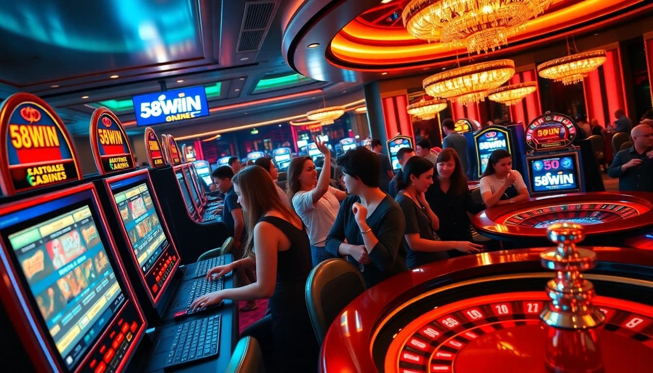 Experience the thrill of casino gameplay with 58WIN at exciting slot machines and poker tables.
