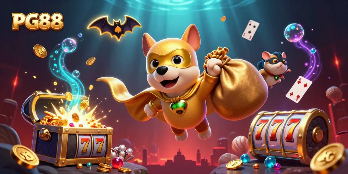Experience the thrill of PG88's exciting casino games in a vibrant, dynamic scene.