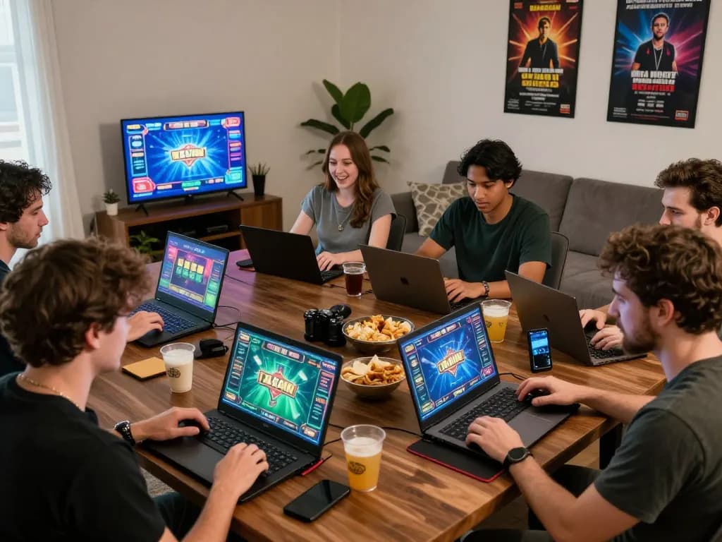 Exciting gaming atmosphere at trang chủ 789P with players engaged in online casino games.