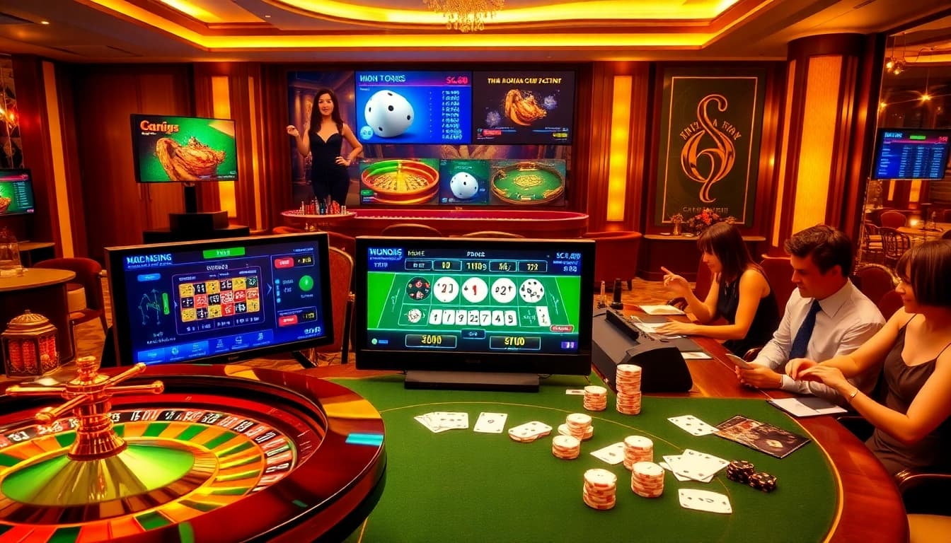 Engage in thrilling gameplay on the Nền tảng SC88, featuring casino tables and vibrant gaming options.