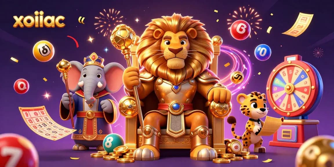 Win big with xoilac in a lively casino adventure featuring vibrant characters and dazzling elements.
