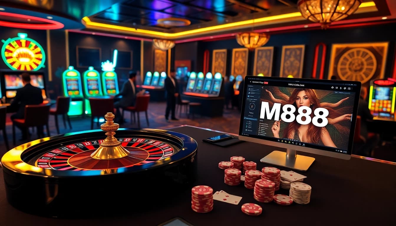 Playing casino games at MM88, showcasing excitement with poker chips and roulette.