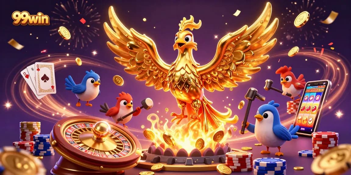 99win offers immersive casino gaming experiences with golden phoenix and casino elements.