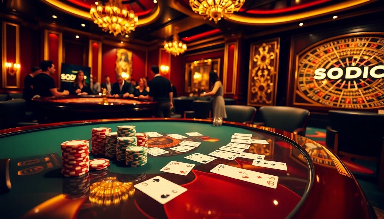 SODO66 poker scene with intense gameplay and luxury casino ambiance.