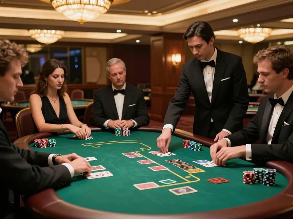 Experience elite gameplay at 79KING blackjack table with enthusiastic players and dynamic dealer.
