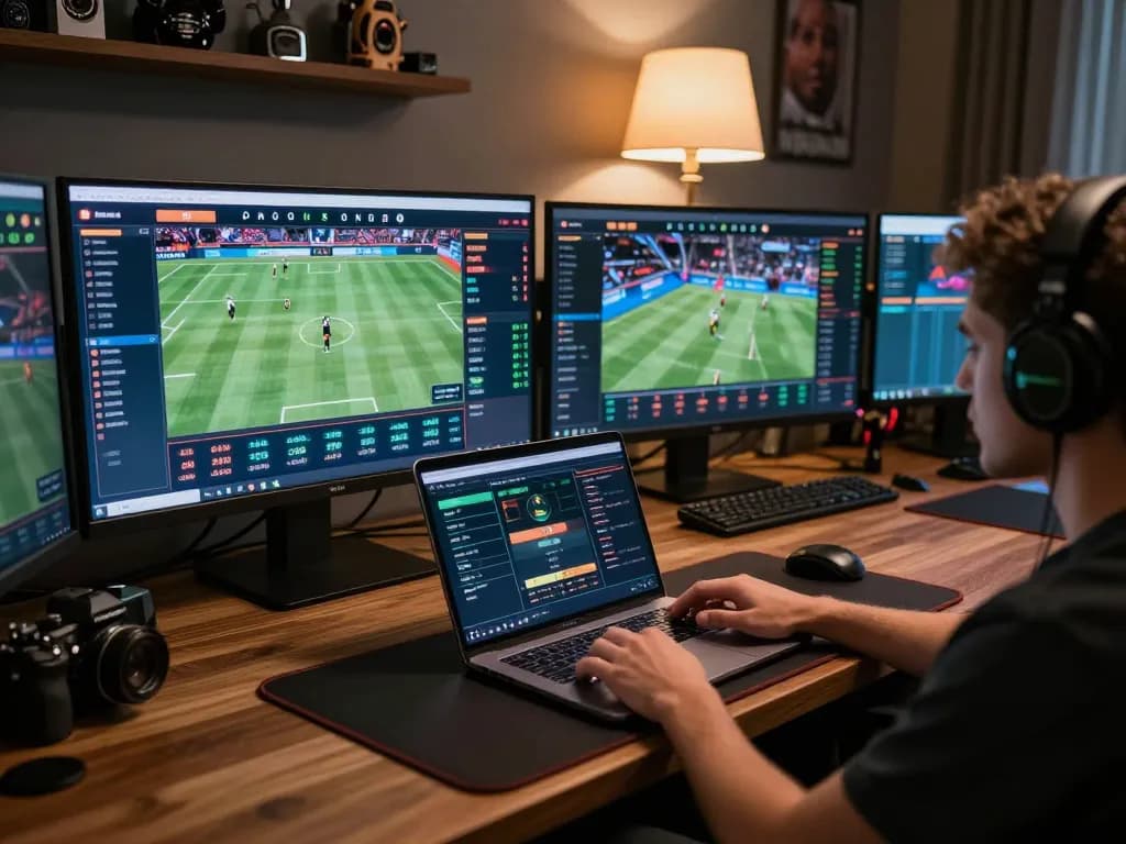 Engaging in online betting strategies with nhandinhkeonhacai at a cozy home setup