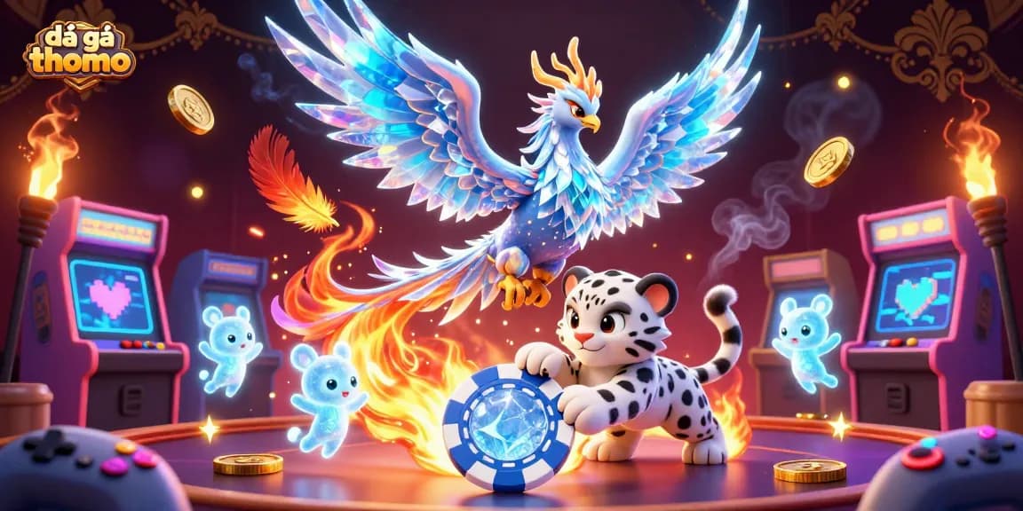 Engage with đá gà thomo in a vibrant fighting arena filled with action and excitement.