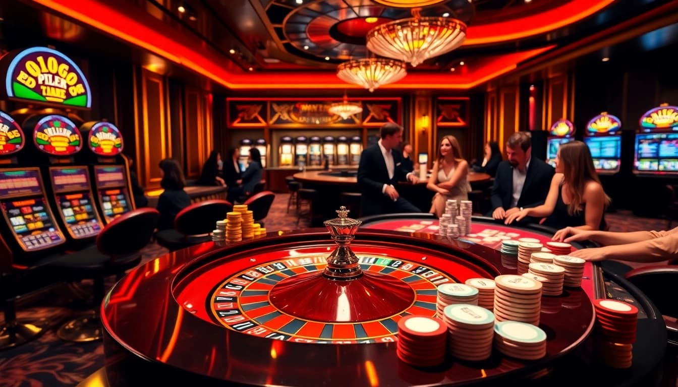 Experience the thrill of winning at 123GA NET with vibrant casino scenes and gaming excitement.