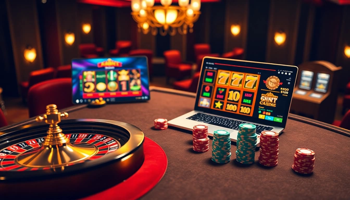 MMOO players enjoying exciting casino games with professional setups and vibrant graphics.