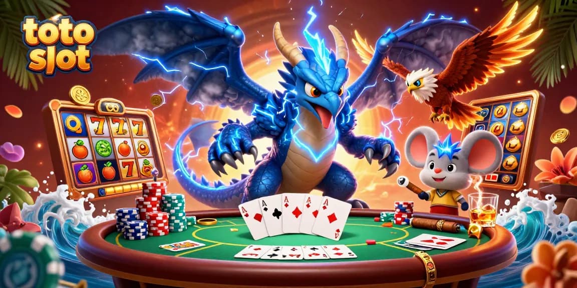 Experience the thrill of toto slot with vibrant slot reels, lucky symbols, and dynamic casino elements.