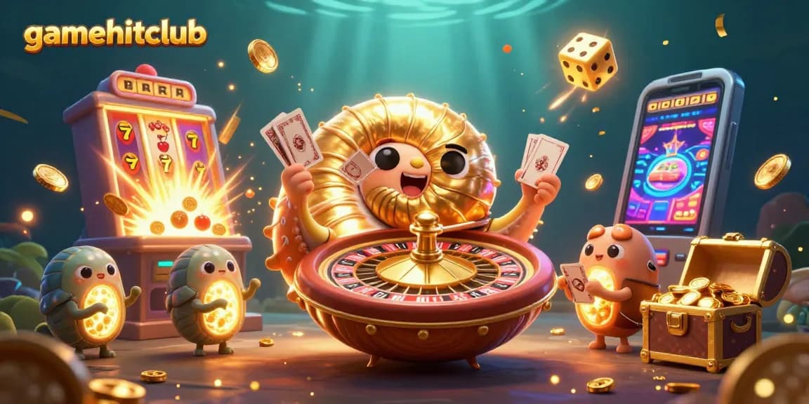 Experience thrilling moments at gamehitclub with a mythical nautilus and dazzling casino elements.