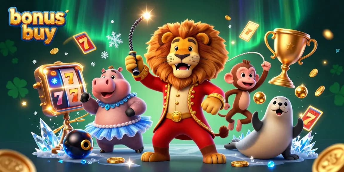 Experience thrilling bonus buy slots action with dynamic characters and vibrant casino elements.