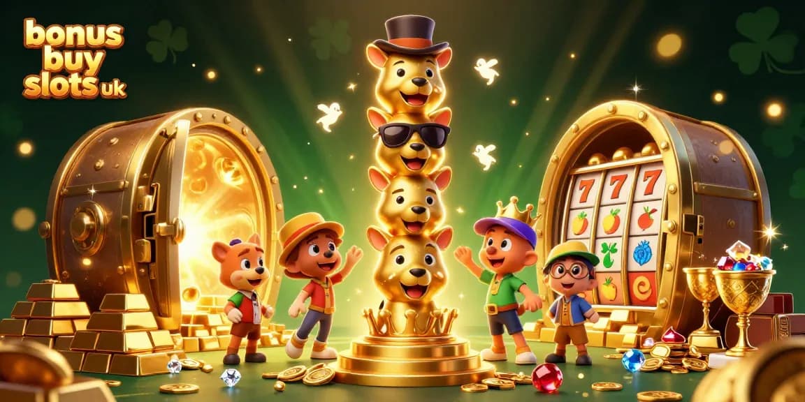 Spin the reels with bonus buy slots uk, unlocking instant thrills in this colorful casino scene.