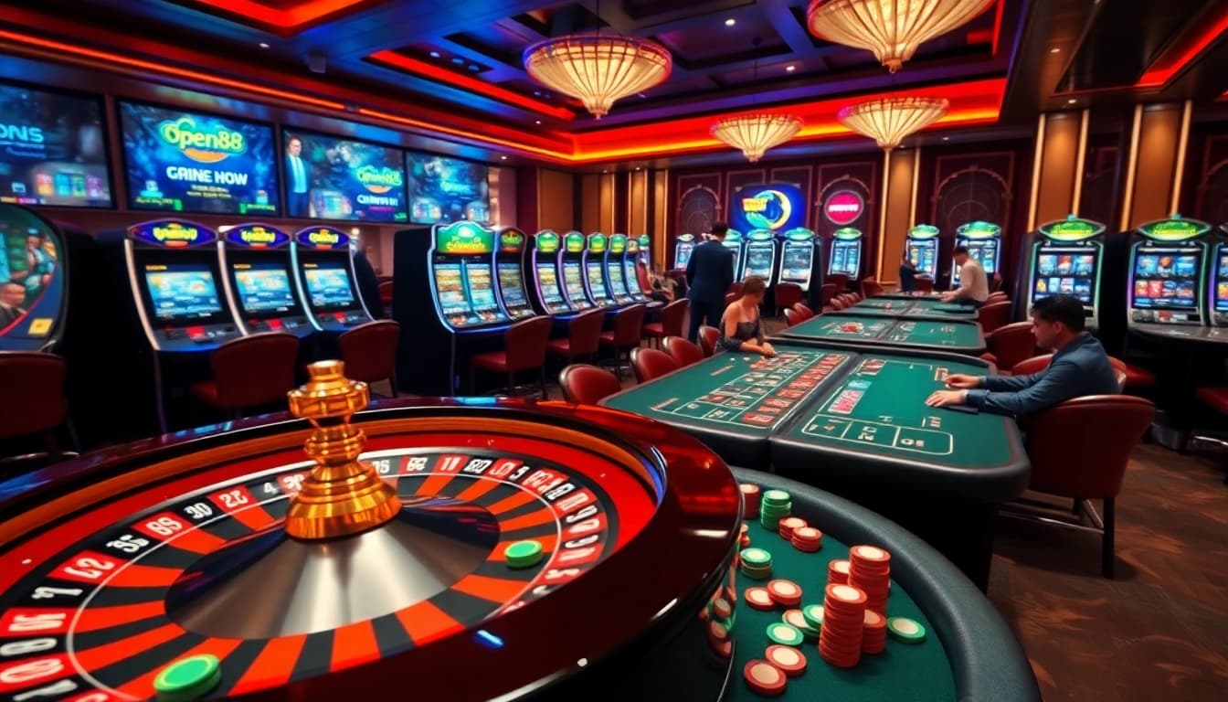 Experience the thrill of winning at open88 with vibrant casino tables and exciting games.