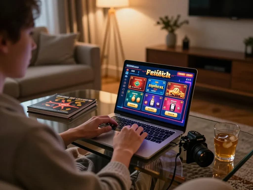 Experience online gaming with jun88's vibrant interface and strategic focus at home.