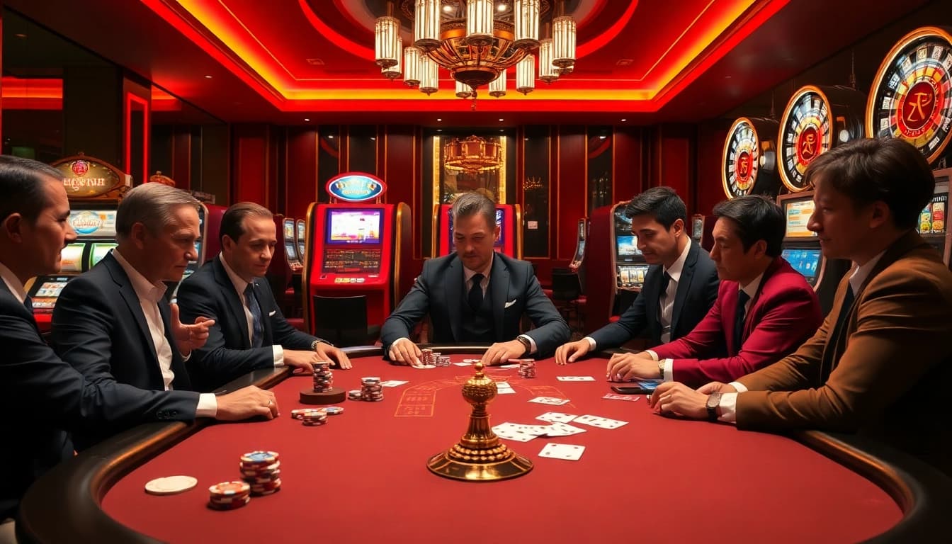 Experience the thrill of gambling at https://pu88.gr.com/ with an elegant poker game in action.