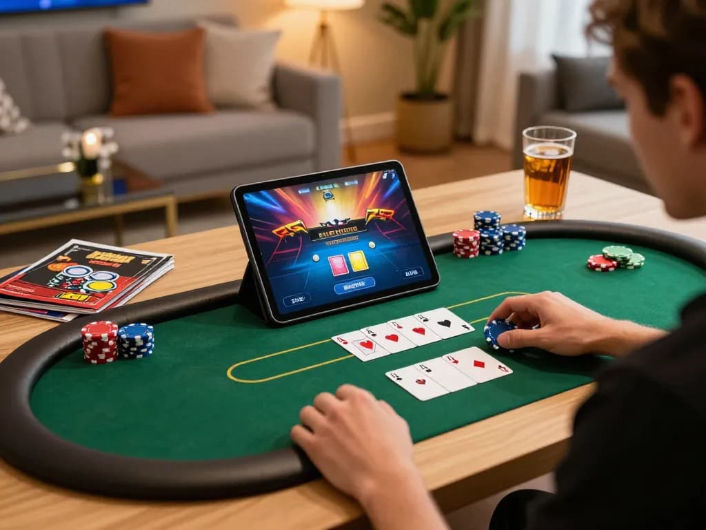 Join the thrill of hitclub gaming with a stunning online poker setup, showcasing strategic gameplay.