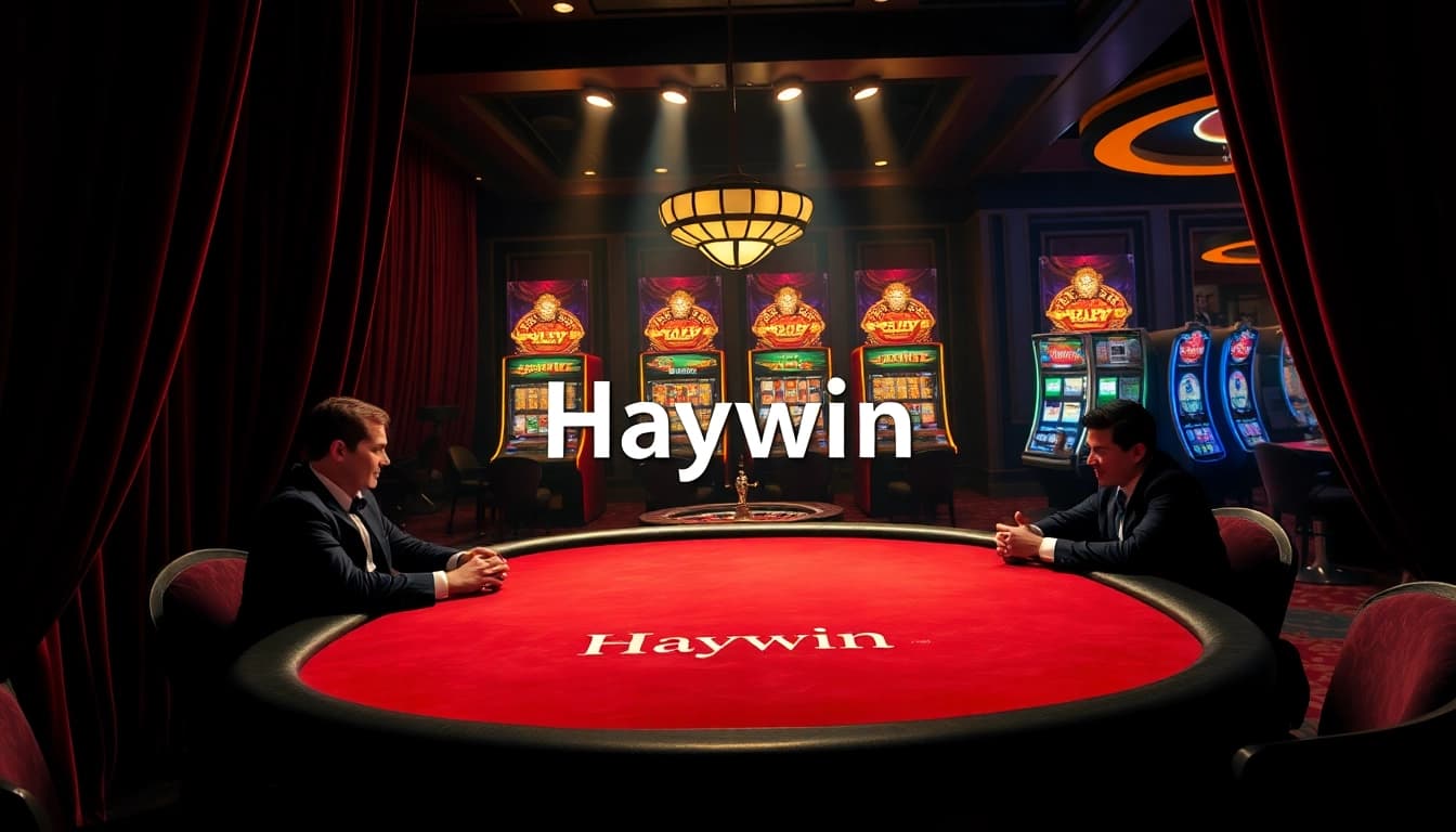 Haywin players engaging in an exciting poker game at a luxury casino table.