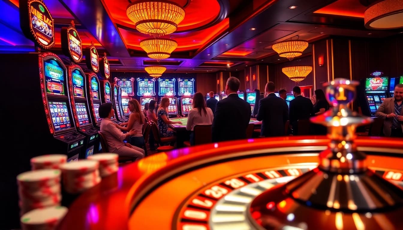 SODO Casino players celebrating wins at poker and slots in a luxurious gaming environment.