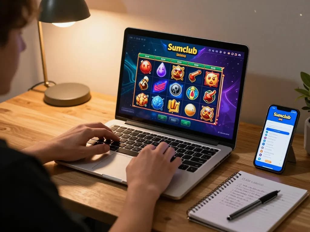 Experience dynamic gameplay on Sumclub while enjoying a cozy home gaming atmosphere