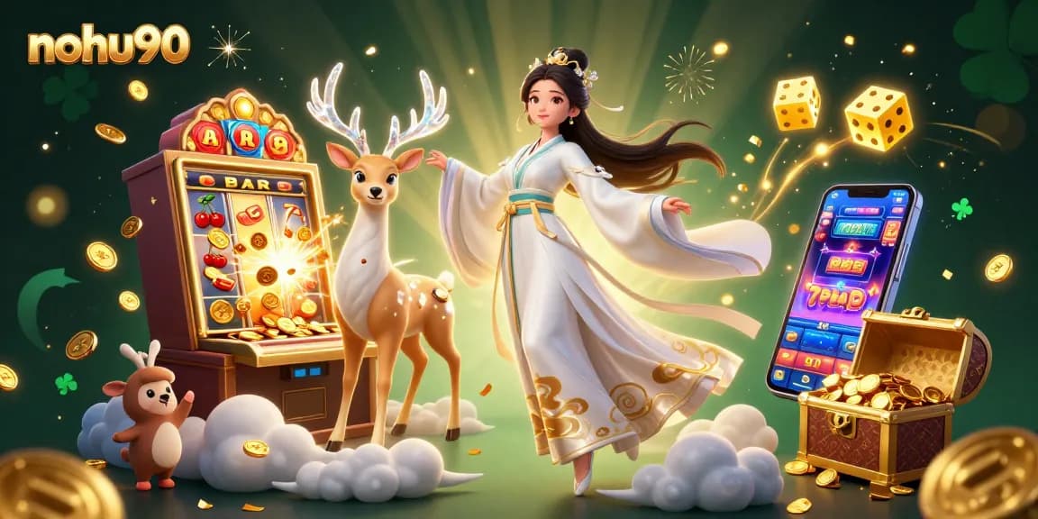 Experience the vibrant world of gambling with nohu90 in this dynamic casino scene bursting with excitement.