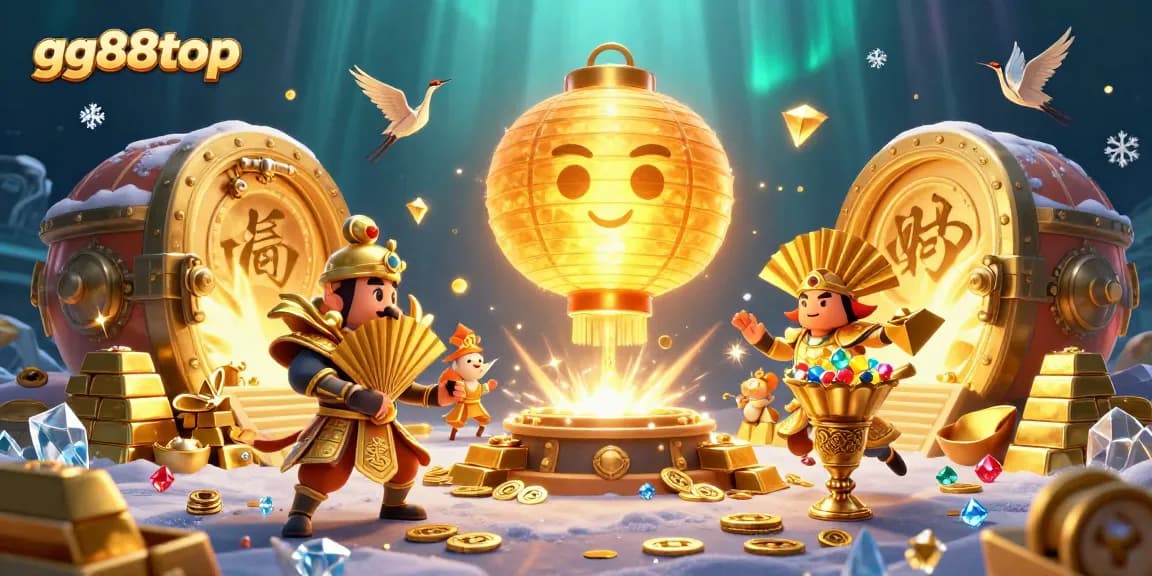 Experience winning thrills at gg88top's vibrant casino environment with magical elements and golden treasures.
