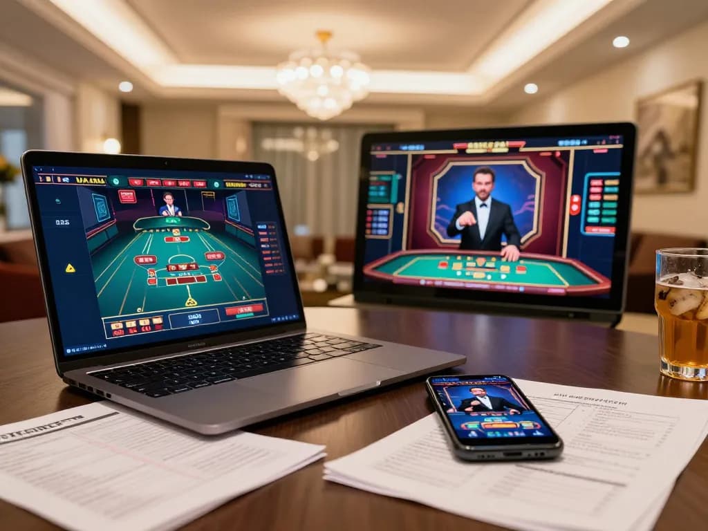Player enjoying a live dealer game on qq88, showcasing a premium online casino experience.