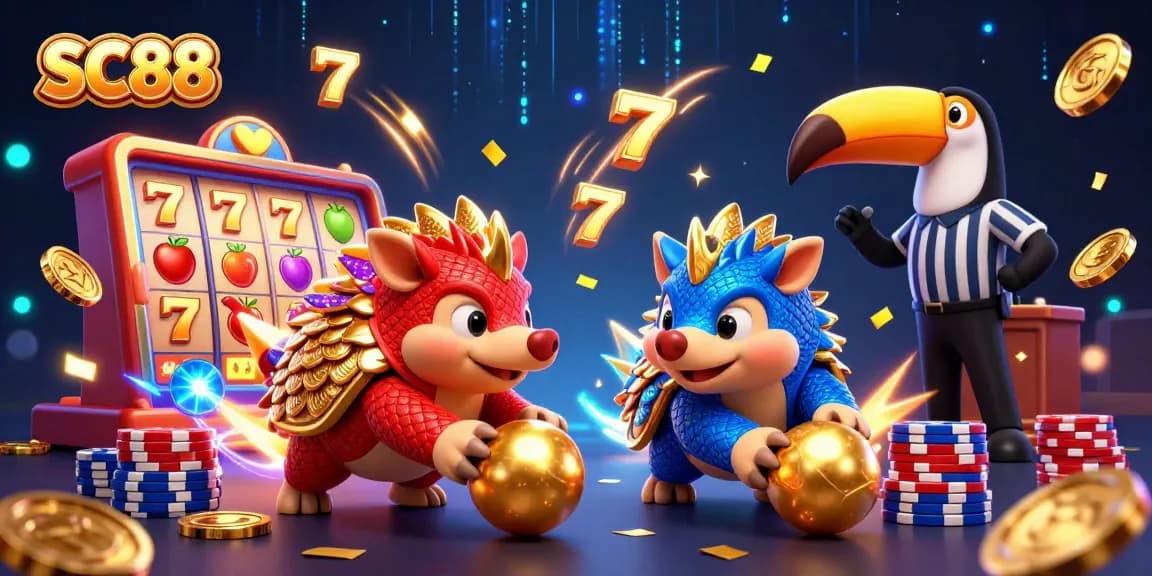 Experience the thrilling slots action at SC88 with dynamic pangolins and jackpot excitement.