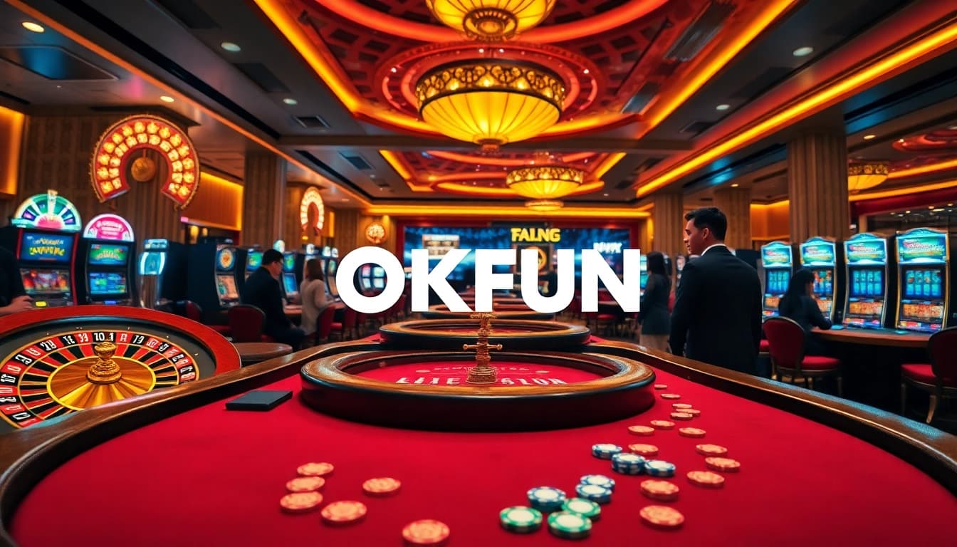 Engage in thrilling gaming action at OKFUN casino with vibrant tables and exciting gameplay.
