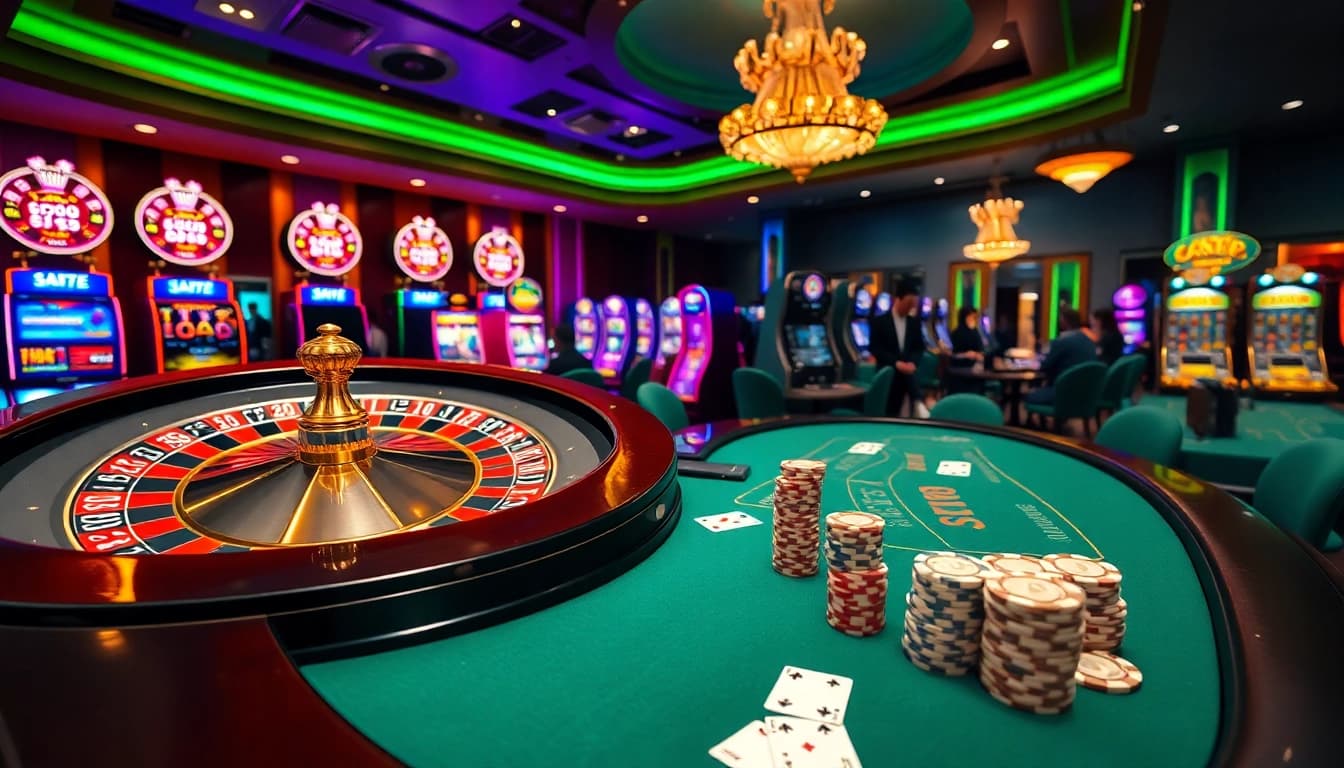 Experience thrilling casino gaming with 888P's vibrant roulette and poker tables.