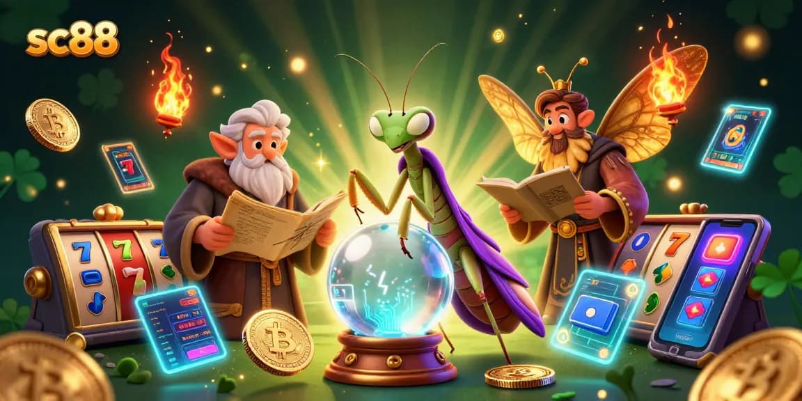 Experience sc88's vibrant slot gaming with dynamic characters and exhilarating elements in digital casino art.