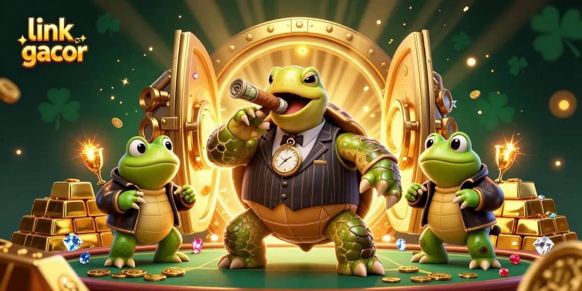 Engage with the thrilling link slot gacor action in this vibrant casino illustration full of excitement.