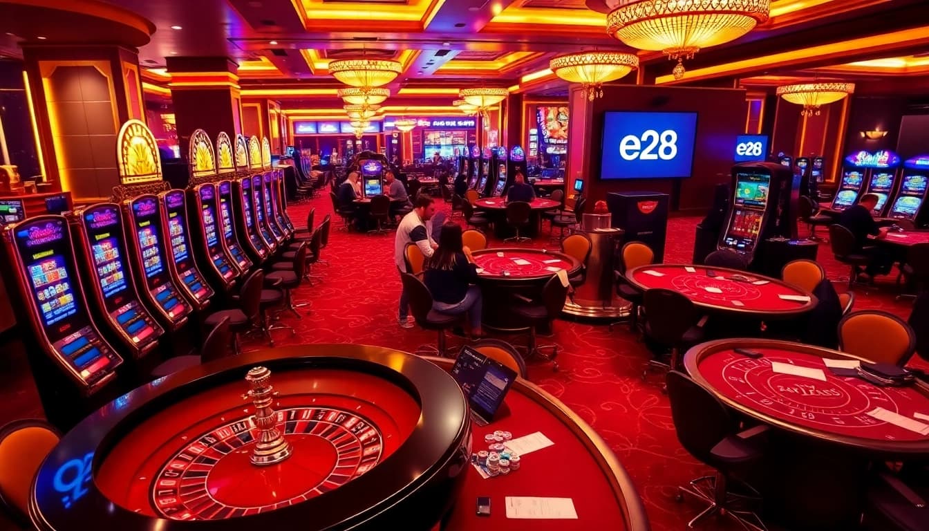 Engage with dynamic gaming at e28, featuring vibrant casino games and exciting betting action.