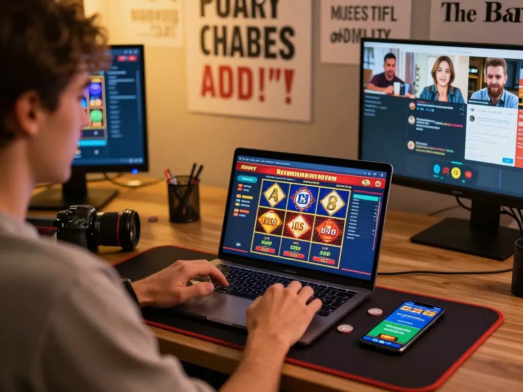 Engaging gaming session at home, displaying KUWIN online casino app with strategic betting options accessible.