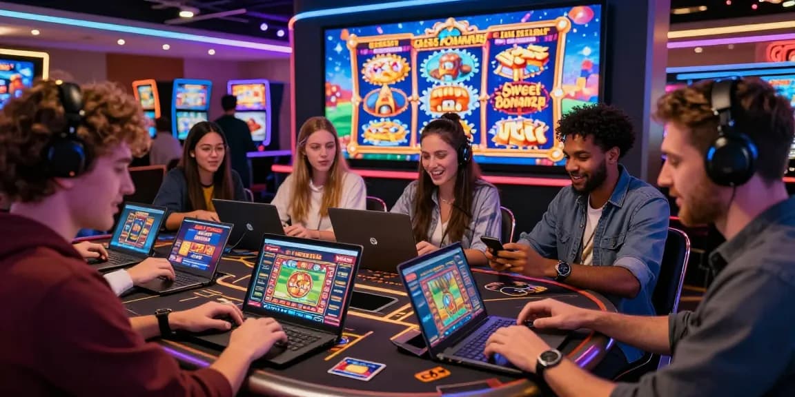 Engaging online gaming scene at jumpspace.org.uk showcasing players enjoying credit card casino games with vibrant graphics and modern technology.