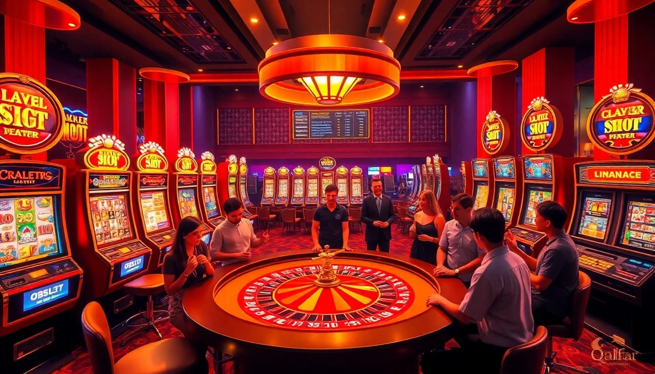 Experience the thrill of qqalfa with vibrant slot machines and an engaging casino atmosphere.
