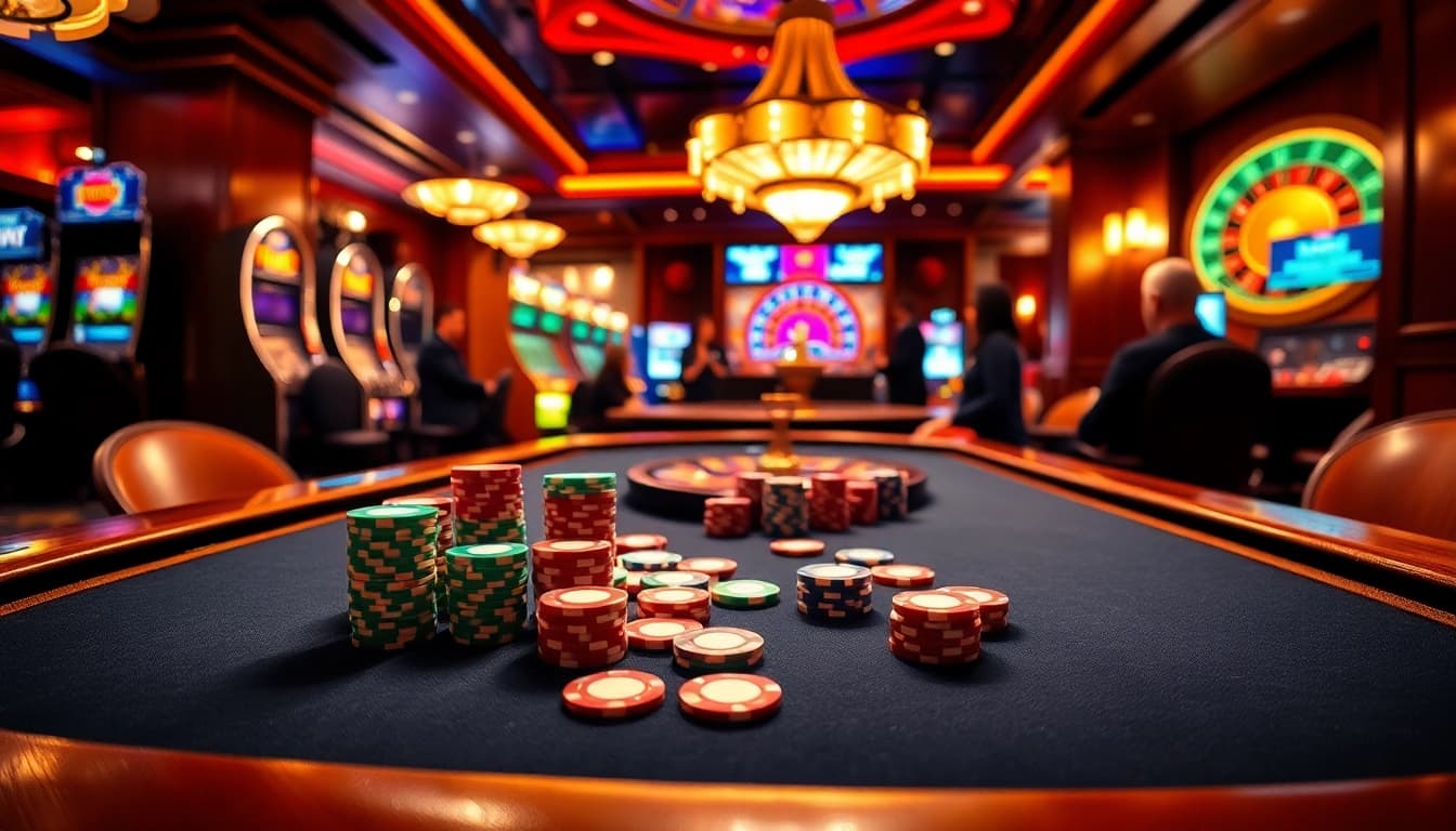 Experience the thrill of gaming at mb66.nyc with an exciting poker table scene.