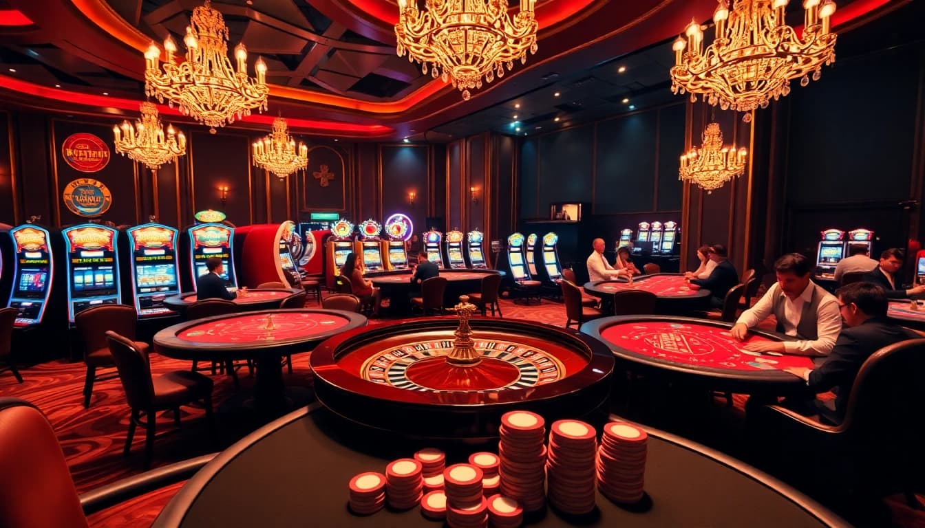 Engaged players at a luxurious roulette table symbolize excitement at https://vu88.ink/, showcasing a lavish casino experience.