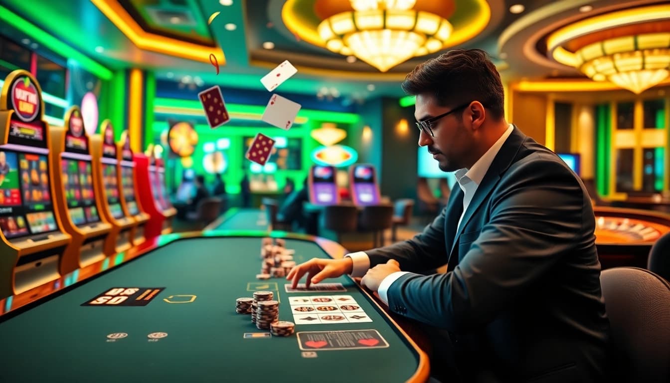 Engaging online gambling scene showcasing excitement at https://we88top.io/ with vibrant casino elements.