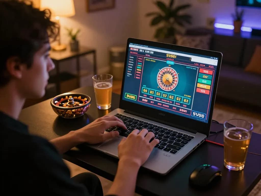 SV66 player enjoying live dealer games at home with engaging gameplay experience
