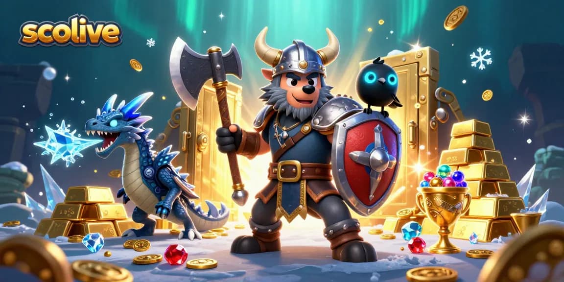 Engage in thrilling betting at socolive with iconic Viking and mythical creatures in a fantasy scene.