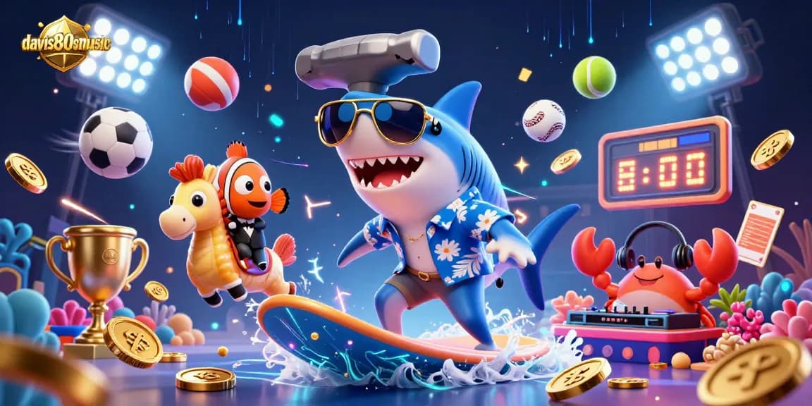 Experience thrilling casino action with davis80smusic featuring a vibrant underwater gambling scene.