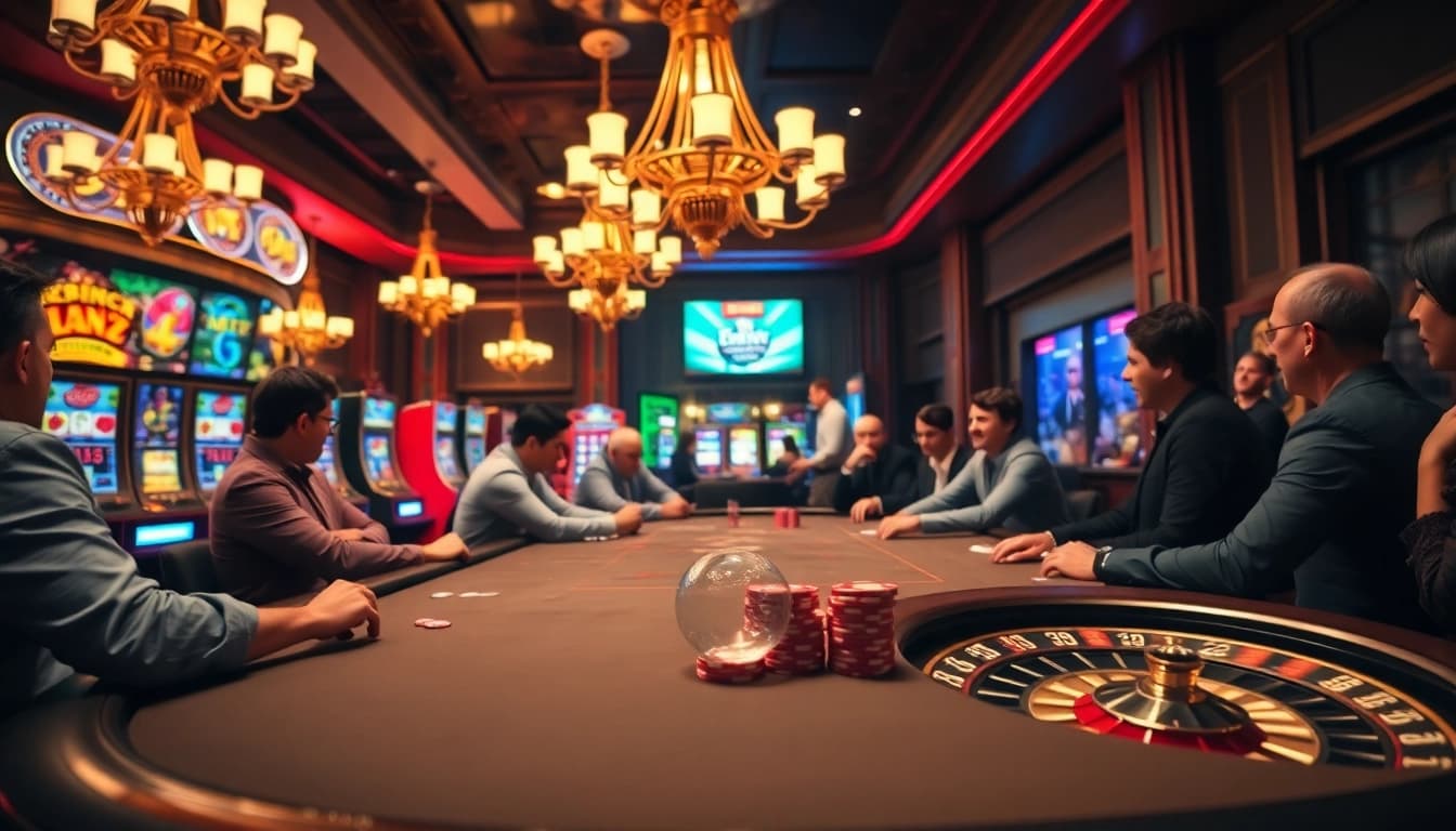 Gamblers enjoying an exciting poker game at 88aa casino.