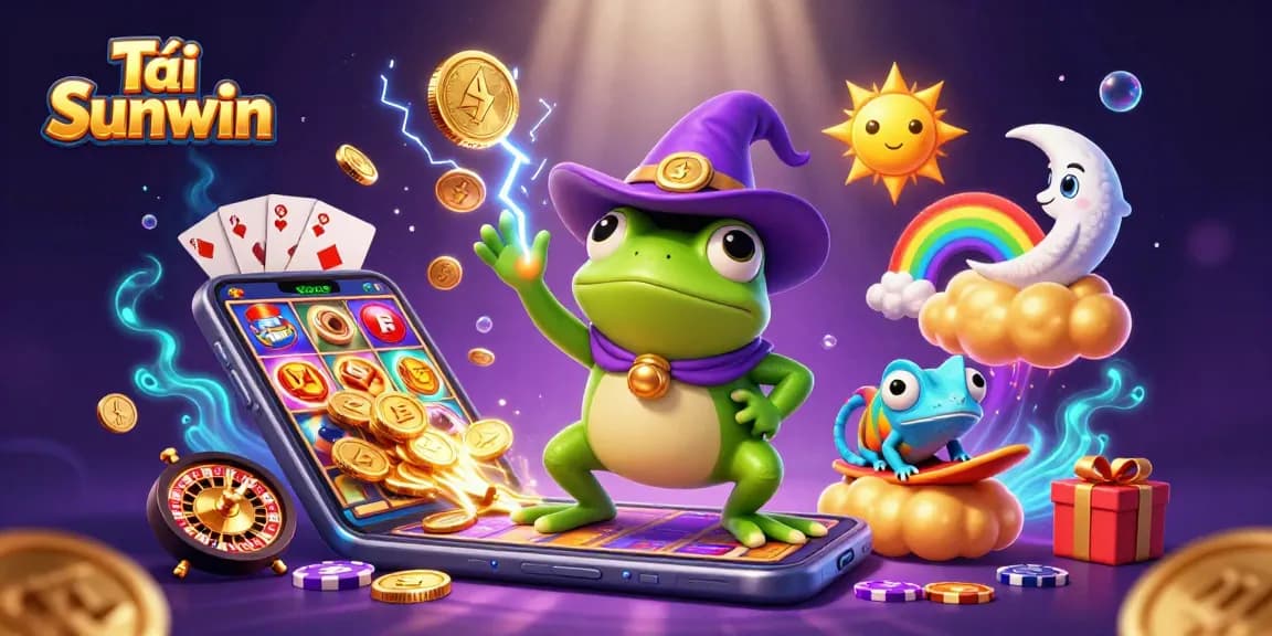 Spin for luck and fortune with Tải Sunwin in a vibrant online casino scene filled with gold coins and games.