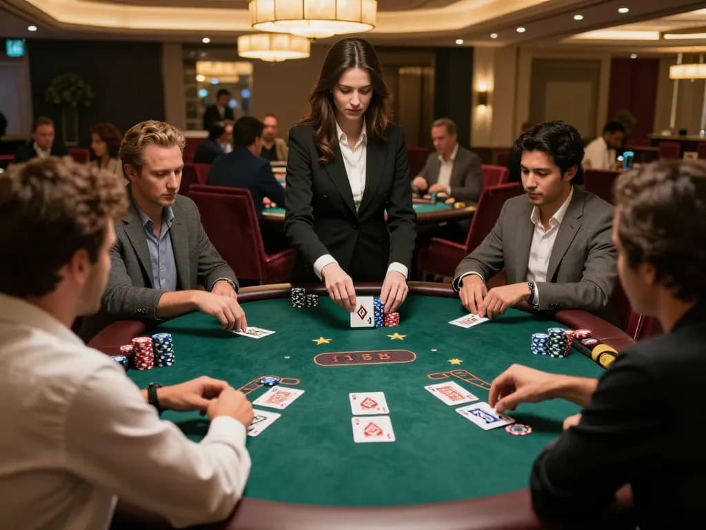 Experience thrilling blackjack gameplay at cm88 as players make strategic bets at a stylish casino table.
