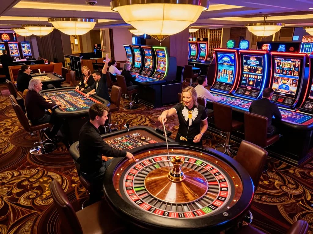 Players enjoying their time at ALO8 casino, engaged in an exciting roulette game.