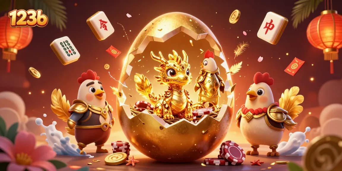 Engage with the thrilling world of 123b, as a golden dragon emerges amidst casino elements.