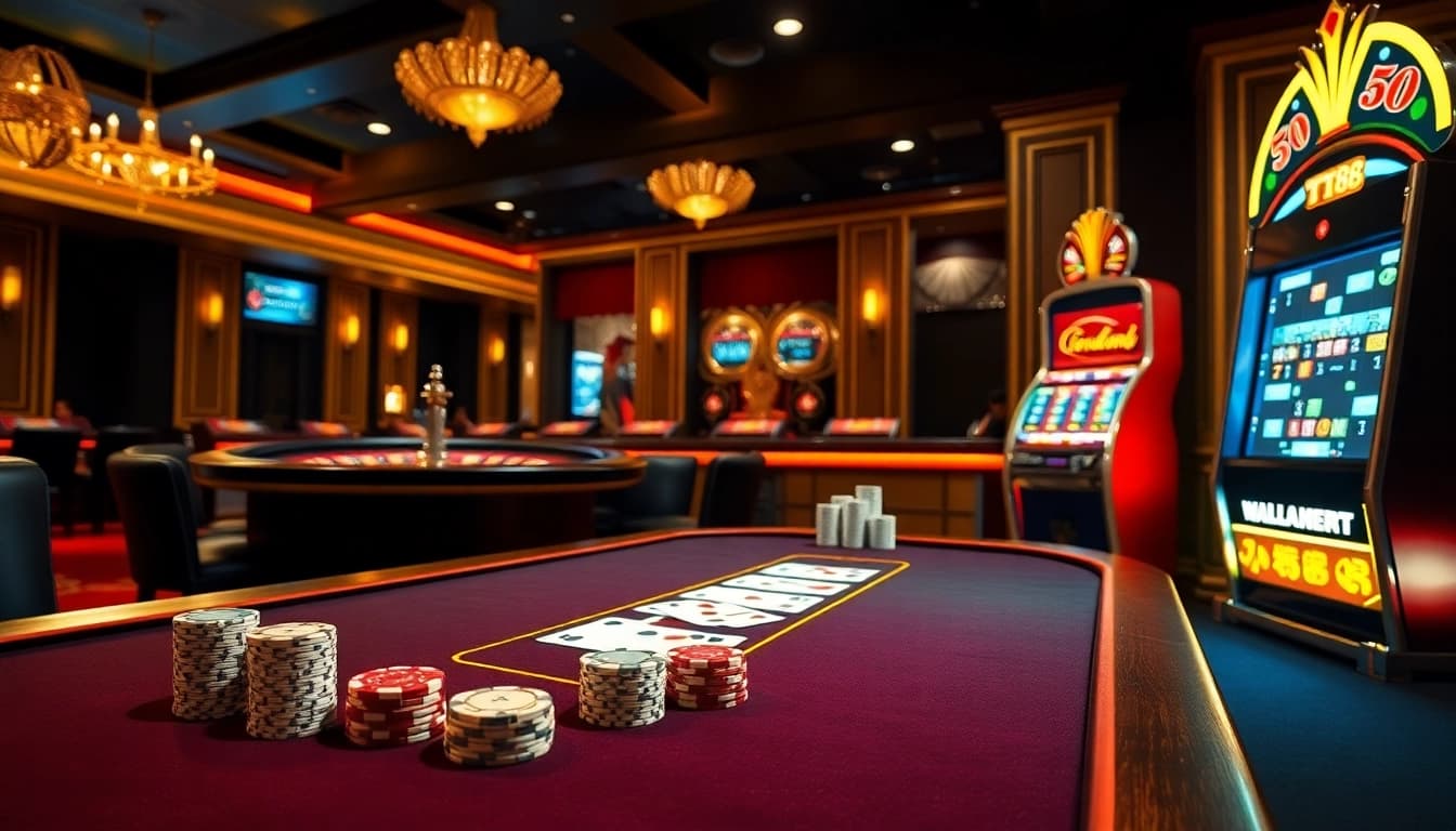 Experience the thrill of tt88 casino gaming with vibrant tables and dazzling slot machines.